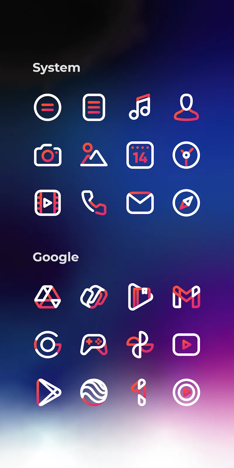 Aline Red Icon Pack screenshot 4
