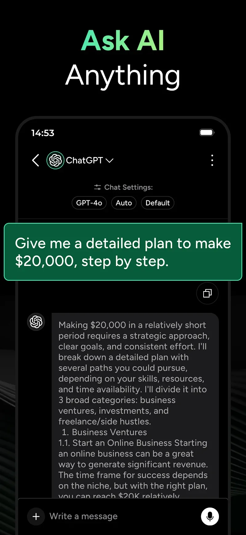Genie AI assistant screenshot 2