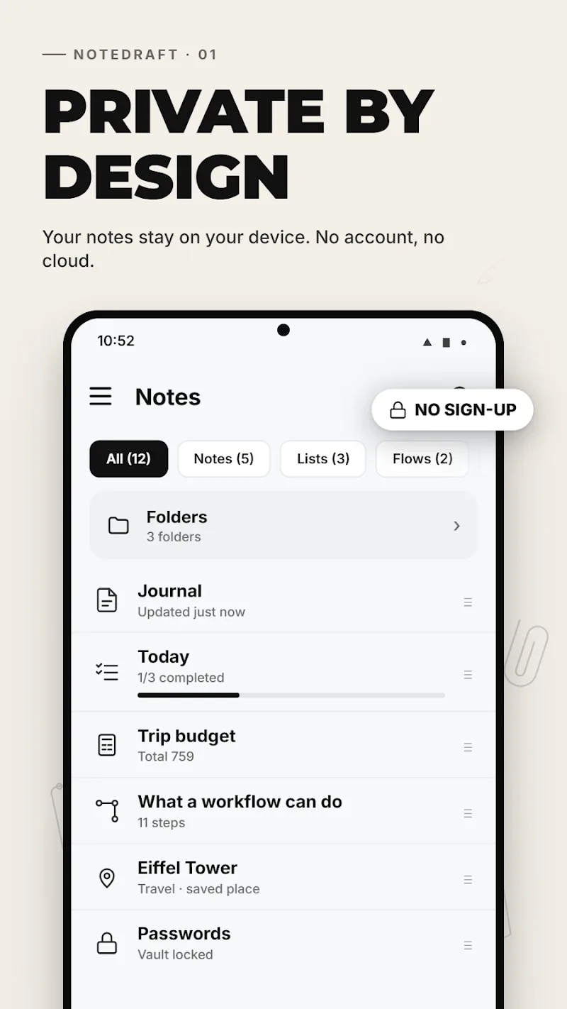 NoteDraft screenshot 1