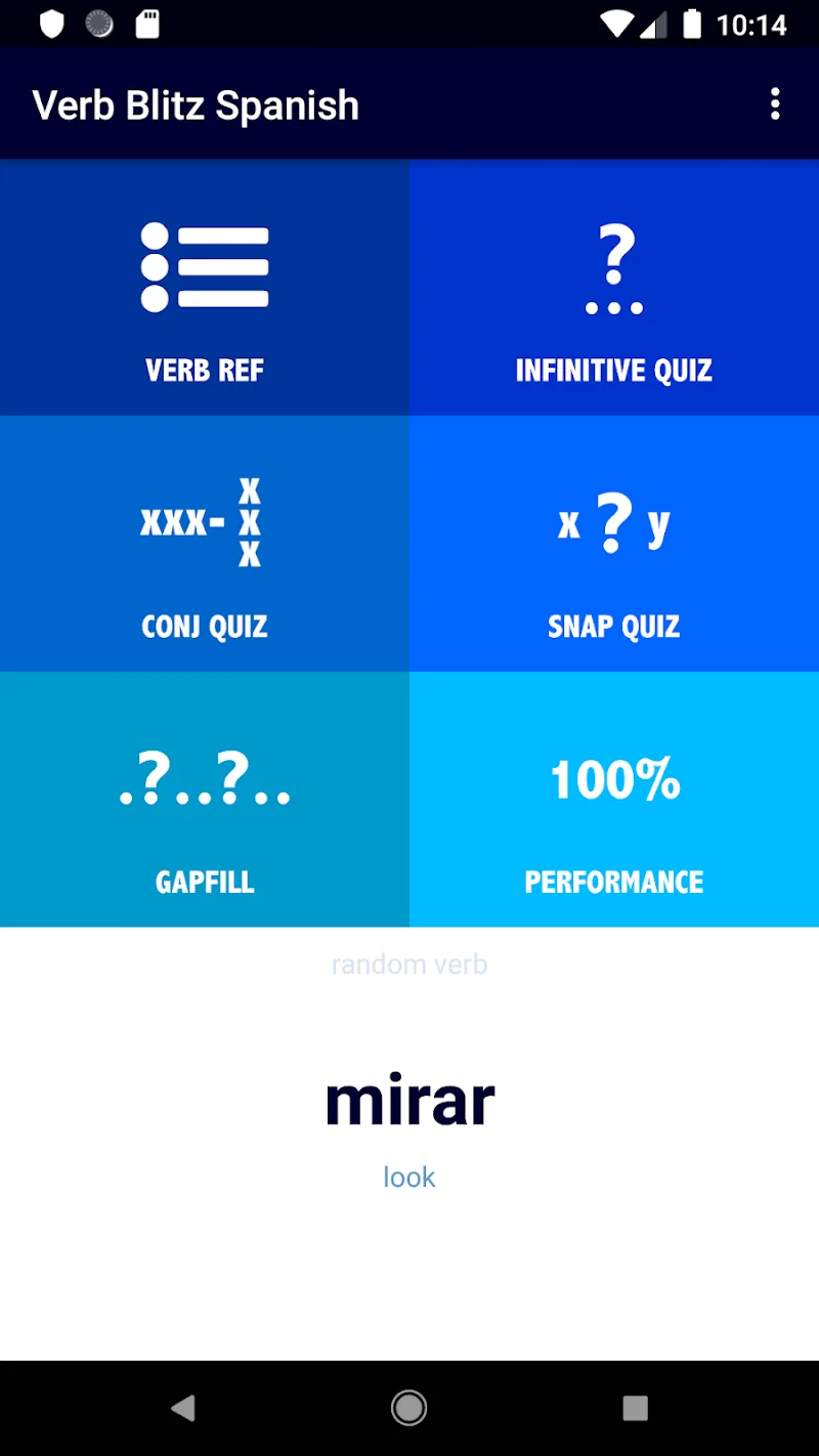 Spanish Verb Blitz Pro screenshot 1