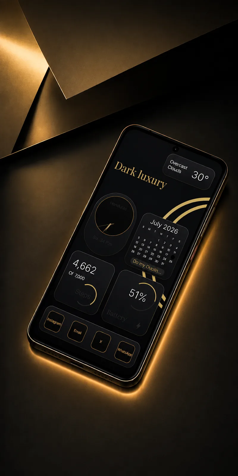 Dark Luxury KWGT Screenshot 3