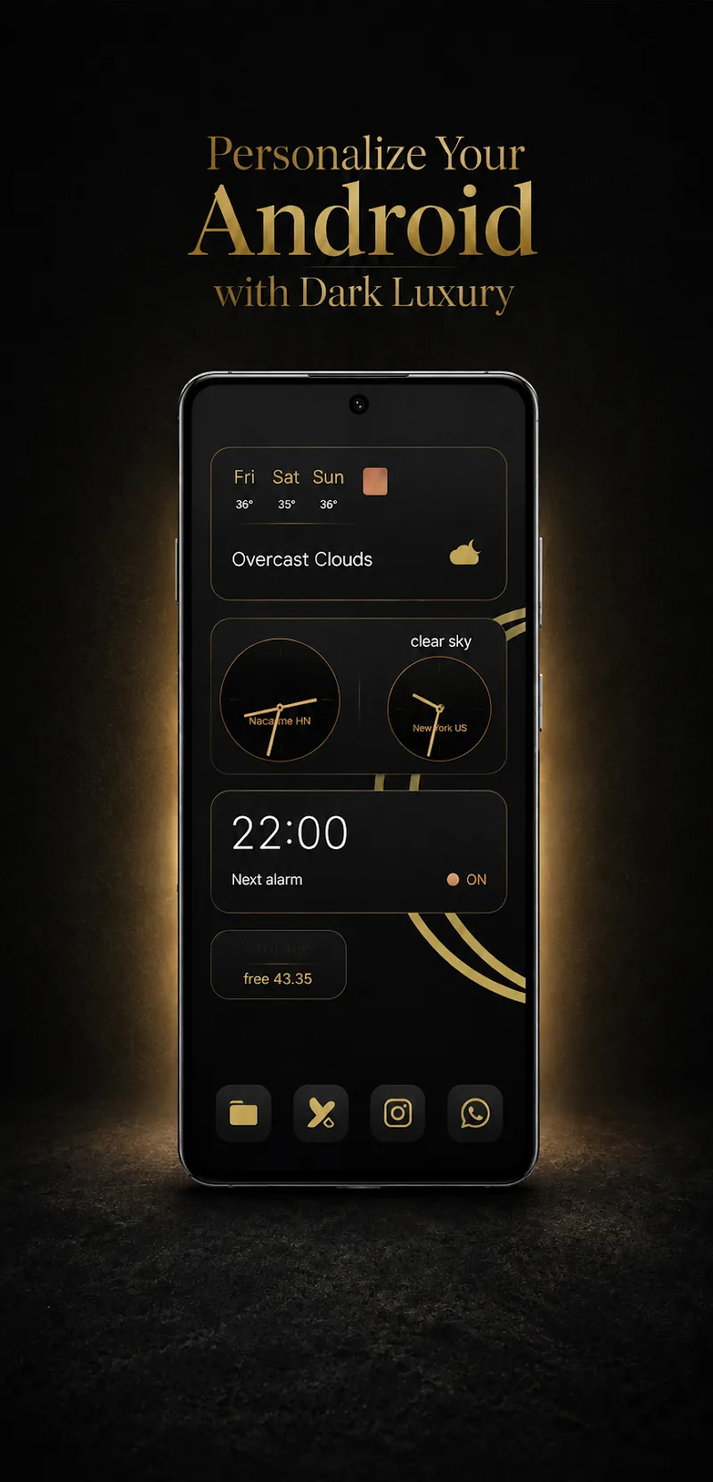 Dark Luxury KWGT Screenshot 1