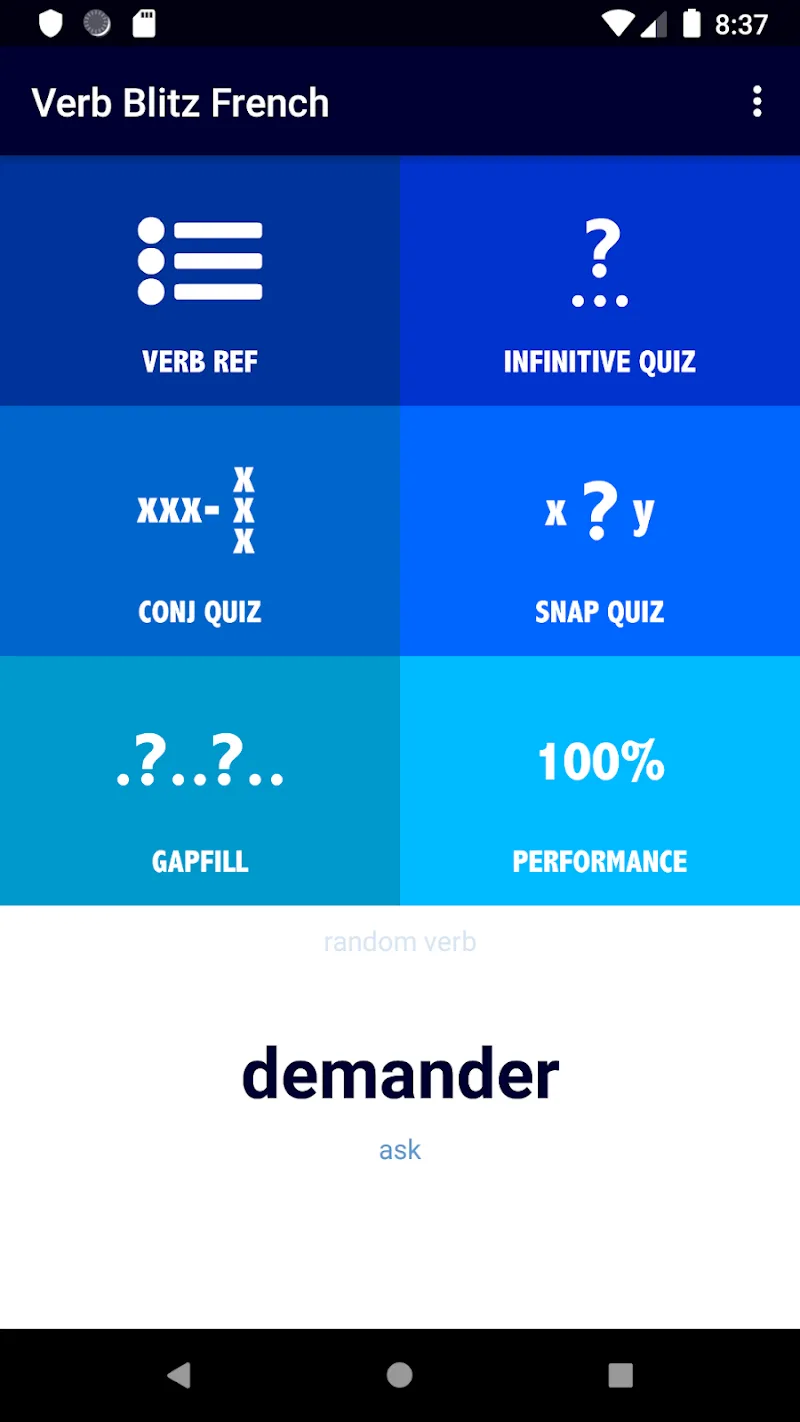 French Verb Blitz Pro screenshot 1
