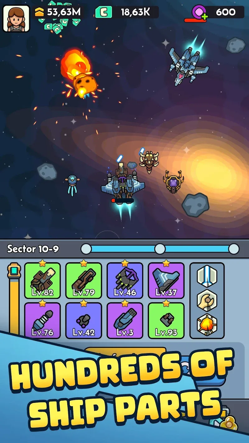 Idle Space: Ship Crafting RPG screenshot 1