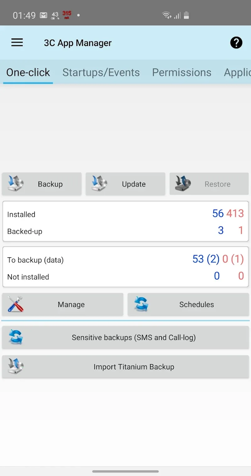 3C App Manager screenshot 1