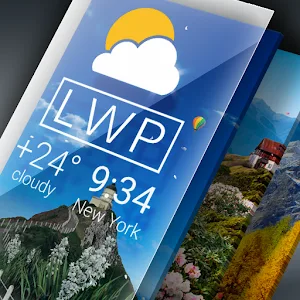 Weather Live Wallpapers.Current forecast on screen
