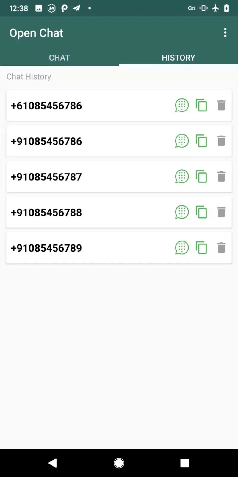 Chat view screenshot 3