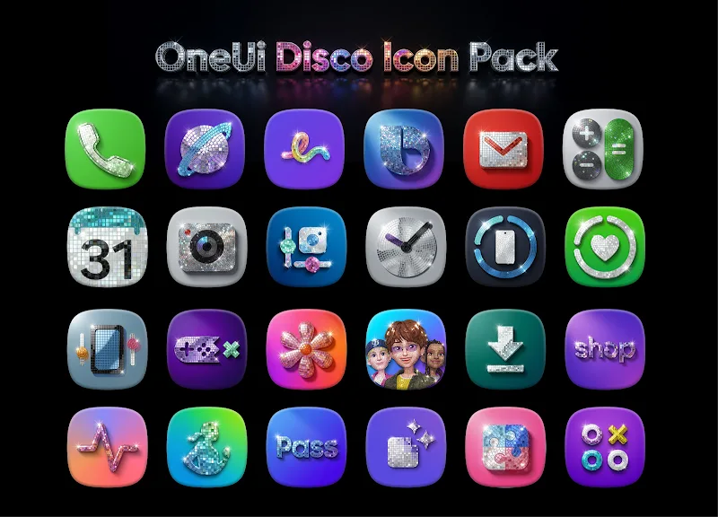 OneUi Disco Icons preview 1