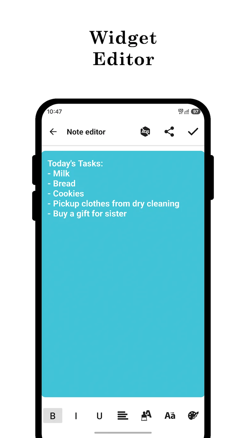 A Simple Sticky Note + Widget screenshot 3