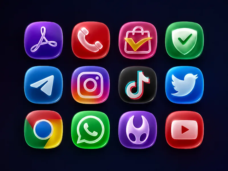 Liquid Glass Icon Pack Screenshot 4