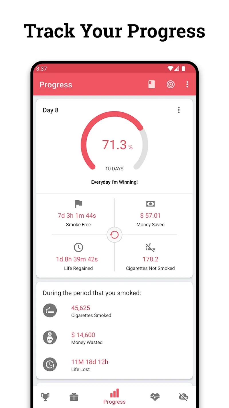 Quit Tracker: Stop Smoking MOD APK screenshot 2