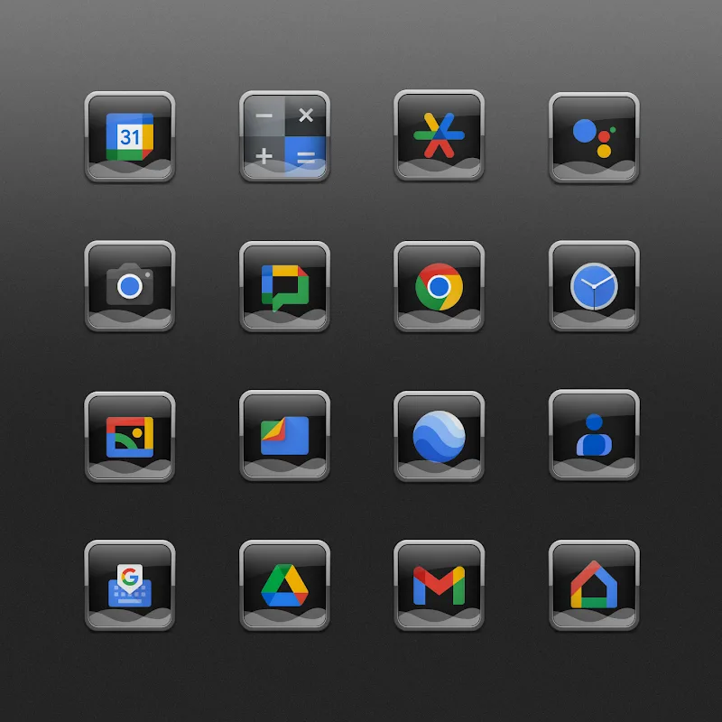 Glass Waves Icon Pack screenshot 1