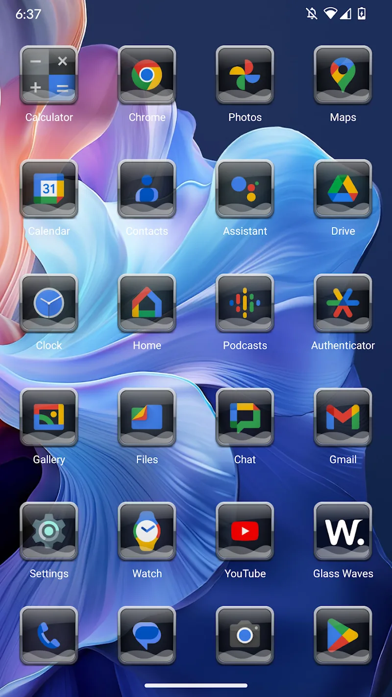 Glass Waves Icon Pack screenshot 3