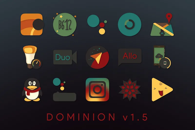 Dominion - Dark Retro Icons screenshot 5