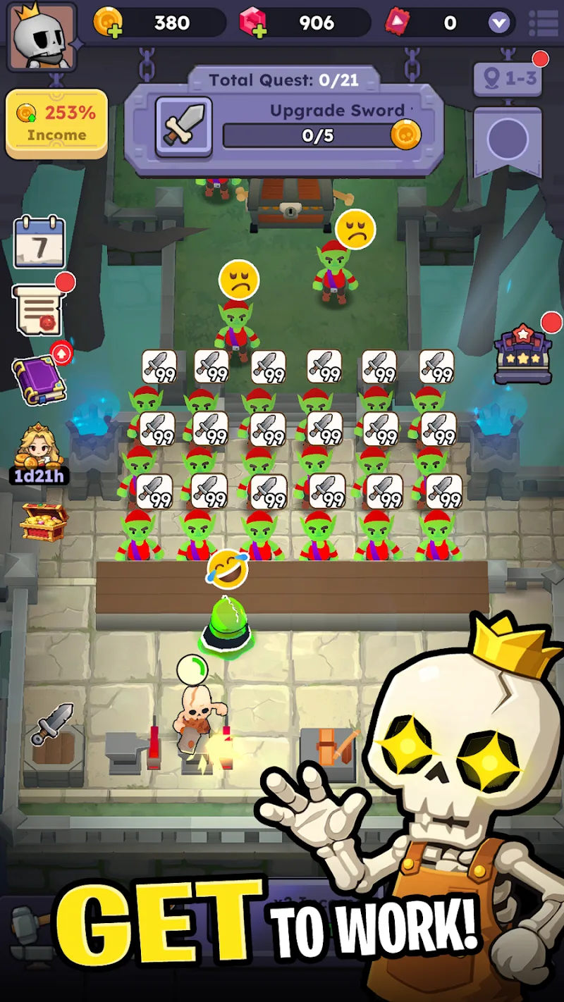 Idle Dungeon Keeper gameplay screenshot 1